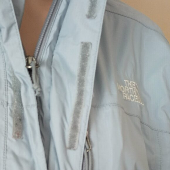 North Face Hooded Windbreaker SP Blue Gray Waterproof Outdoor Jacket - Picture 7 of 12